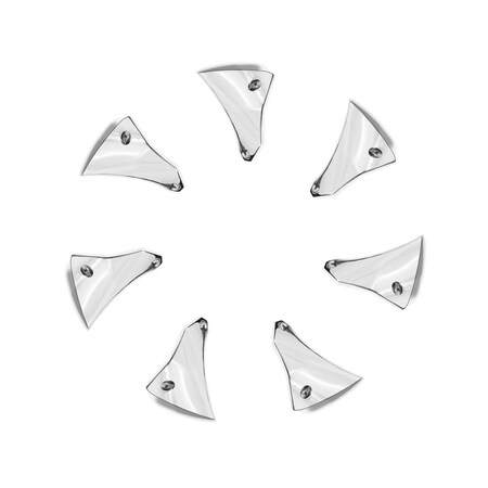 Grid Wheels Fits GD01 Series 18 x 9 Size Rims Chrome Plated Plastic Set Of 7 Equips One Wheel With Screws 1189CHINR